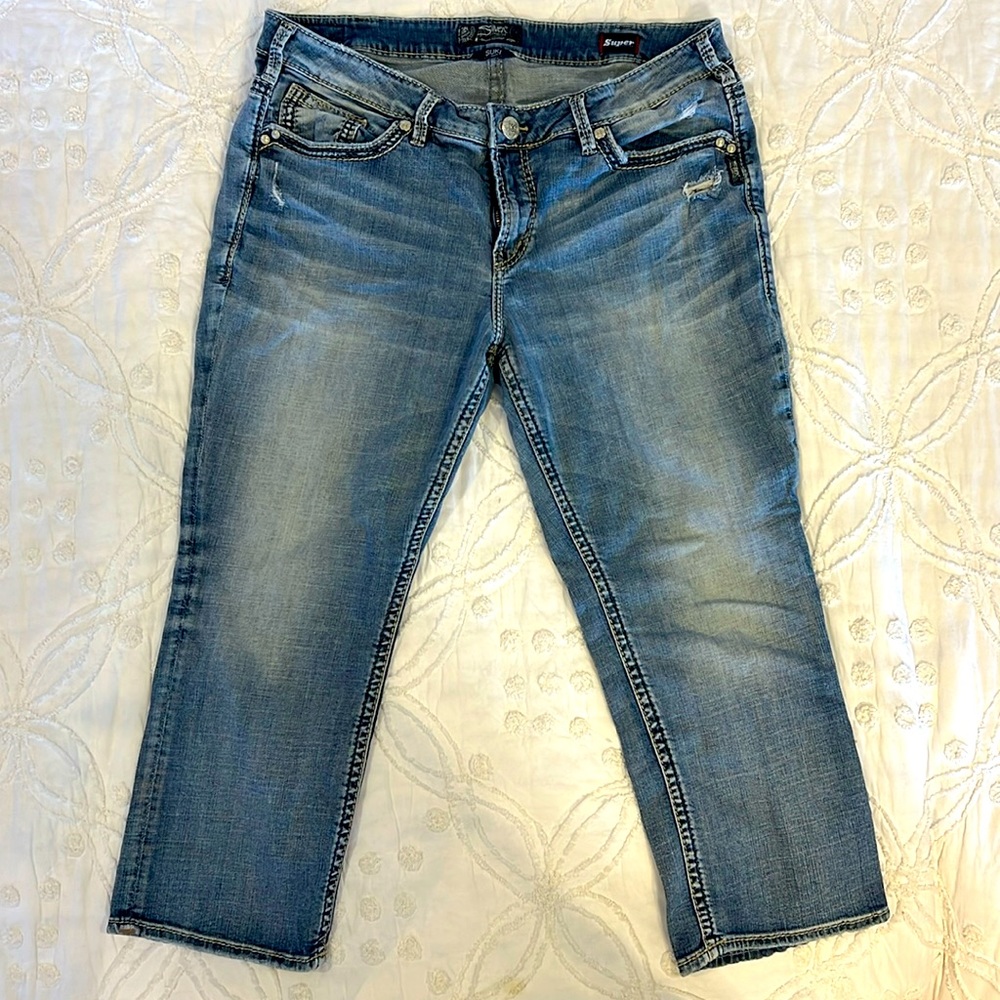 Silver Suki Mid Capri Super Stretch